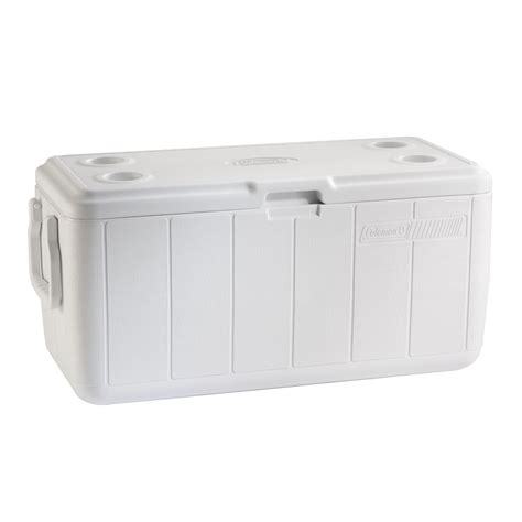 stainless steel box 100 qt|Coleman White 100 Insulated Chest Cooler .